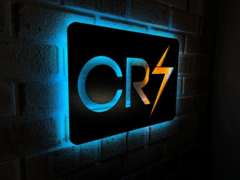 Ronaldo CR7 LED Wall Decor Logo