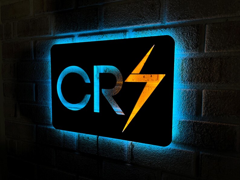 Ronaldo CR7 LED Wall Decor Logo