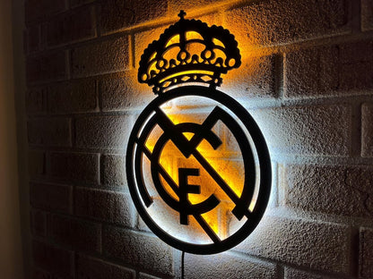 Real Madrid LED Wall Decor Logo