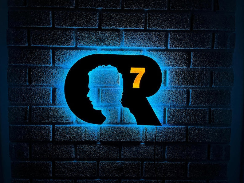 CR7 LED Wall Art Logo