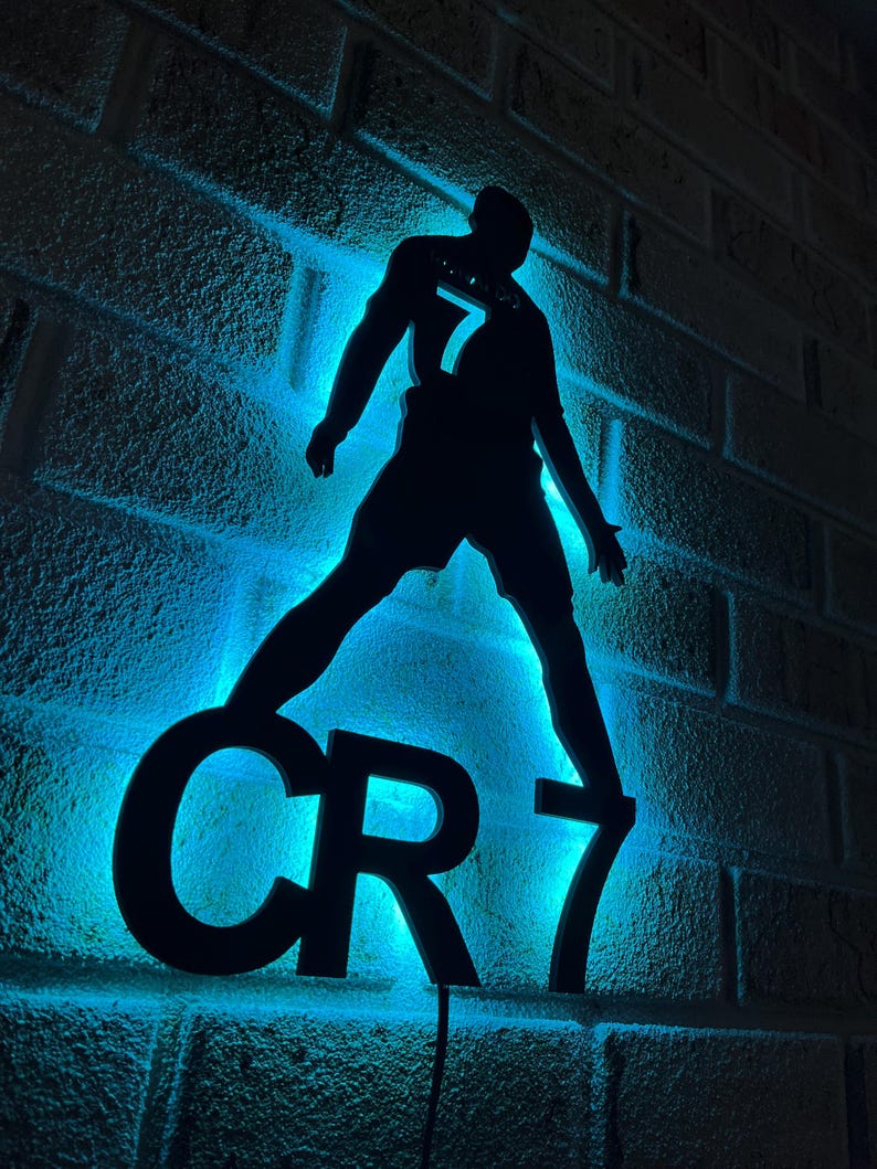 Cristiano Ronaldo LED Wall Decor Logo