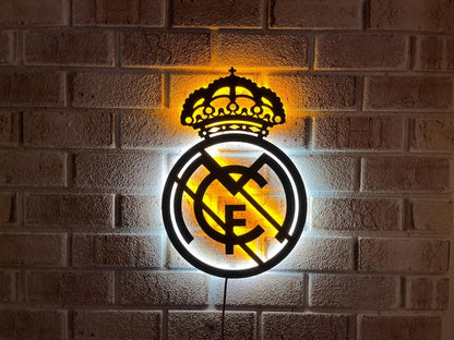 Real Madrid LED Wall Decor Logo
