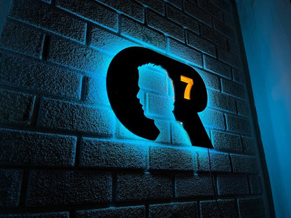 CR7 LED Wall Art Logo